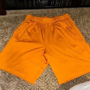 Orange athletic shorts